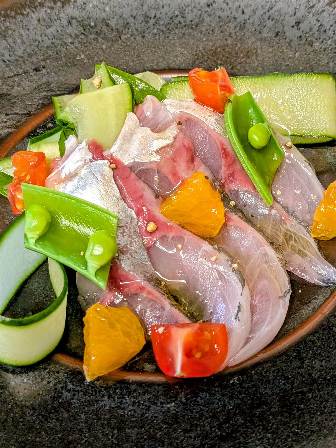 鮮魚のカルパッチョ 旬の野菜とともに